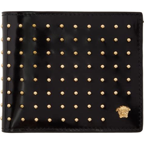 versace black patent studded medusa bifold wallet 181404m164005|Versace: Black Medusa Biggie Bifold Wallet .